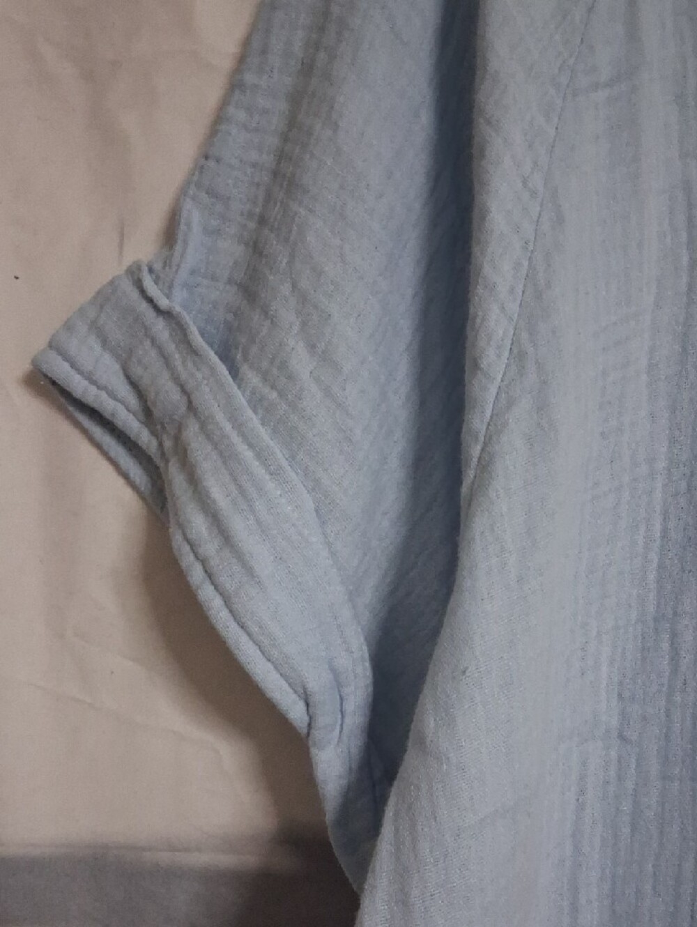 Light Blue Button-Front Women's Shirt - Picture 5 of 7